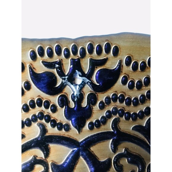 DC Glassware 17” Decorative Centerpiece Floral Serving Bowl Multicolor NWT - Picture 5 of 9